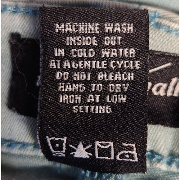 Morgan & Walker Size 22 Pants Jeans Azure Blue Crop Stretch - Picture 5 of 5